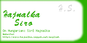 hajnalka siro business card